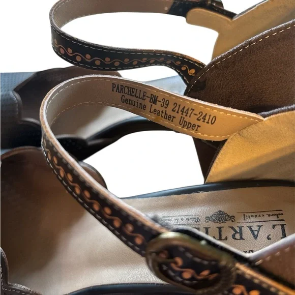 L’Artiste by Spring Step “Parchelle” D’Orsay Heel | Twee | 39 EU / 8.5 Women’s - Picture 6 of 11